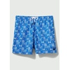 image:imageSolid amp Striped Mens Swimming Trunks with Liner  The Classic Small Tile Print Lapis Blue Marshmallow