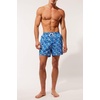 image:imageSolid amp Striped Mens Swimming Trunks with Liner  The Classic Small Tile Print Lapis Blue Marshmallow