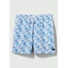 image:imageSolid amp Striped Mens Swimming Trunks with Liner  The Classic Small Tile Print Marshmallow Lapis Blue