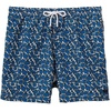 image:imageSolid amp Striped Mens Swimming Trunks with Liner  The Classic Small Abstract Floral Lapis Blue Blackout