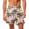 image:imageSolid amp Striped Mens Swimming Trunks with Liner  The Classic Small Palm Tree Print Pink