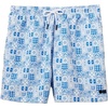 image:imageSolid amp Striped Mens Swimming Trunks with Liner  The Classic Small Tile Print Marshmallow Lapis Blue