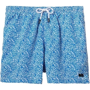 image:imageSolid amp Striped Mens Swimming Trunks with Liner  The Classic Small Abstract Floral Blue