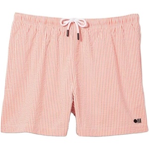 image:imageSolid amp Striped Mens Swimming Trunks with Liner  The Classic Small Red Pinstripe Seersucker